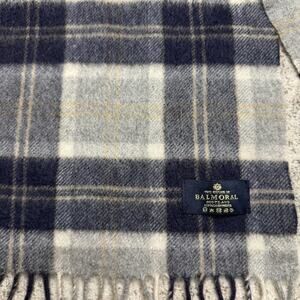 NWOT The House Of BALMORAL Scotland CASHMERE Scarf Tartan Blue Classic Preppy
